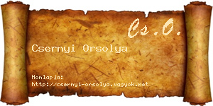 Csernyi Orsolya névjegykártya