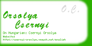 orsolya csernyi business card